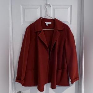 Real clothes salon z size 14 burnt orange 100% wool jacket top coat